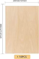 CIOKIT Balsa Wood Sheets 10Pcs 300x200mm Unfinished Thin Basswood for DIY view 2