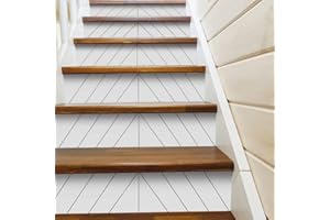 funlife 13Pcs Scandinavian Style PVC Stair Sticker, Peel and Stick Staircase Decals, Self-Adhesive Waterproof Stair Riser Sti