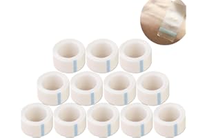 Paper Medical Tape 12 Rolls - 1" x 10 Yards Latex-Free & Hypoallergenic Soft Paper Surgical Tape, Applicable to Surgical Tape