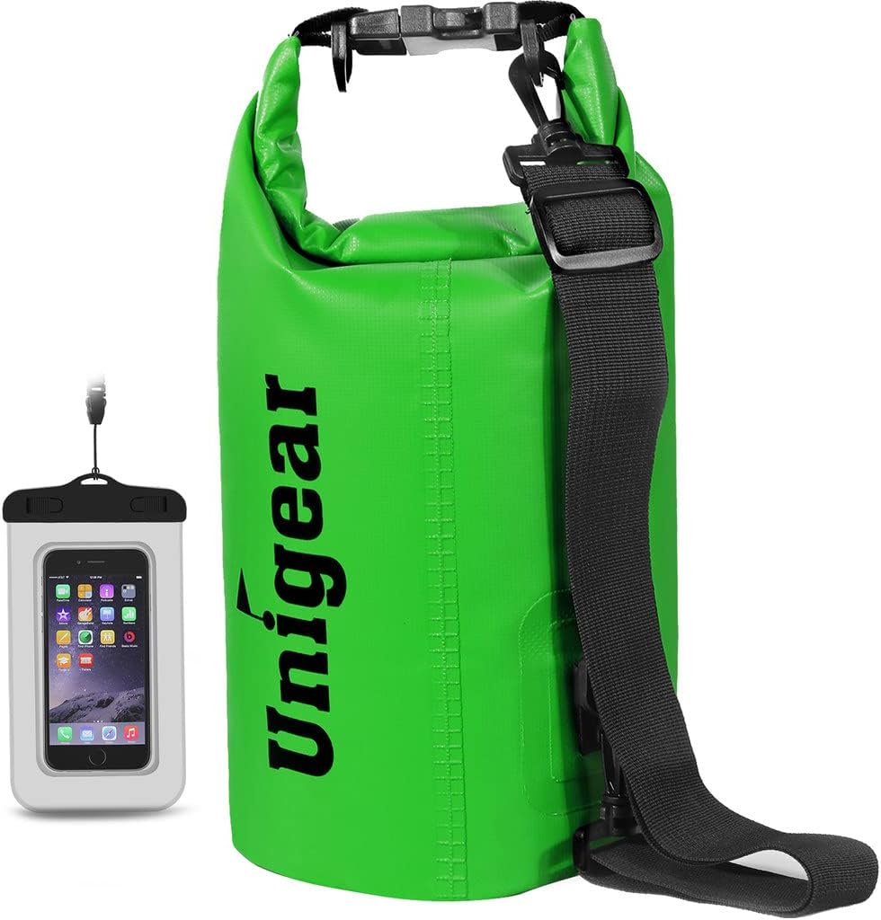 Unigear Dry Bag 40L Waterproof Roll Top with Phone Case & Strap