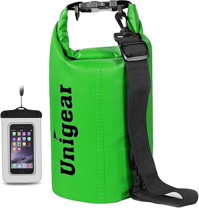 Unigear Dry Bag 40L Waterproof Roll Top with Phone Case & Strap