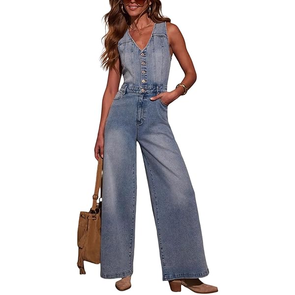 【なあ】BACK OPEN DENIM ALL IN ONE Pennie Denim Jumpsuit In Albertine Blue | Alice + Olivia