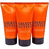 Shave Butter 6 oz – PACK 3– Ultra-Lubricating Shaving Cream – Prevents Nicks & Razor Burn – With Shea, Mango & Cocoa butter