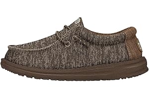 Hey Dude Wally Youth Sport Knit Walnut Size 5 | Kids Shoes | Kids Slip-on Loafers | Comfortable & Light-Weight