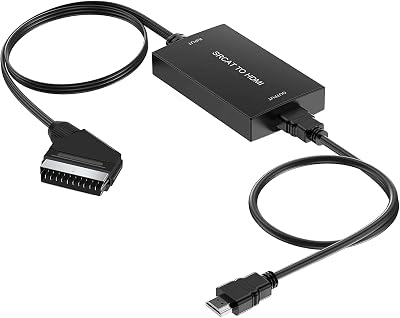 AIFHDAUF SCART to HDMI Converter with Cable 720p/1080p HDMI Output