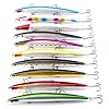 HappyFishing-10pcslot-Large-Plastic-Minnow-Sea-Fishing-Lures-Bass-CrankBait-Tackle-with-3-Hooks-71inch-091oz
