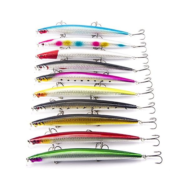 HappyFishing-10pcslot-Large-Plastic-Minnow-Sea-Fishing-Lures-Bass-CrankBait-Tackle-with-3-Hooks-71inch-091oz