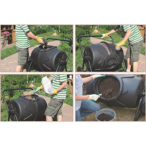 50-Gallon Wheeled Compost Tumbler - Thumbnail 3