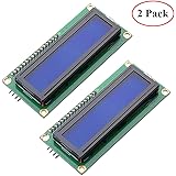 Electrely 2Pcs IIC/I2C 1602 Serial 5V Blue Backlight LCD Display For Arduino 2560 UNO AVR