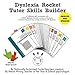 Dyslexia Rocket Tutor Skills Builder CD-ROM + Finger Spacers | Dyslexia Games | 47 Printable Workbooks | +2000 Practice Worksheets | For Kids from 4 to 10 Years.