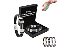 Biancat ProstaPower Magnetic Copper Wristband, Magnetic Copper Prostate Bracelet Improves Blood Circulation, Prostapower Magnetic Copper Band, Copper Magnetic Bracelet for Men -Great Gifts (Black)