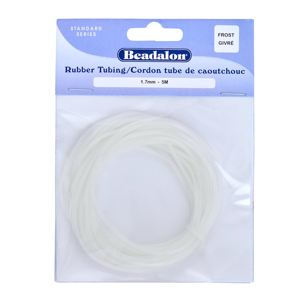 Beadalon 1.7 mm 5 m Rubber Tubing, Frosted โ image 1