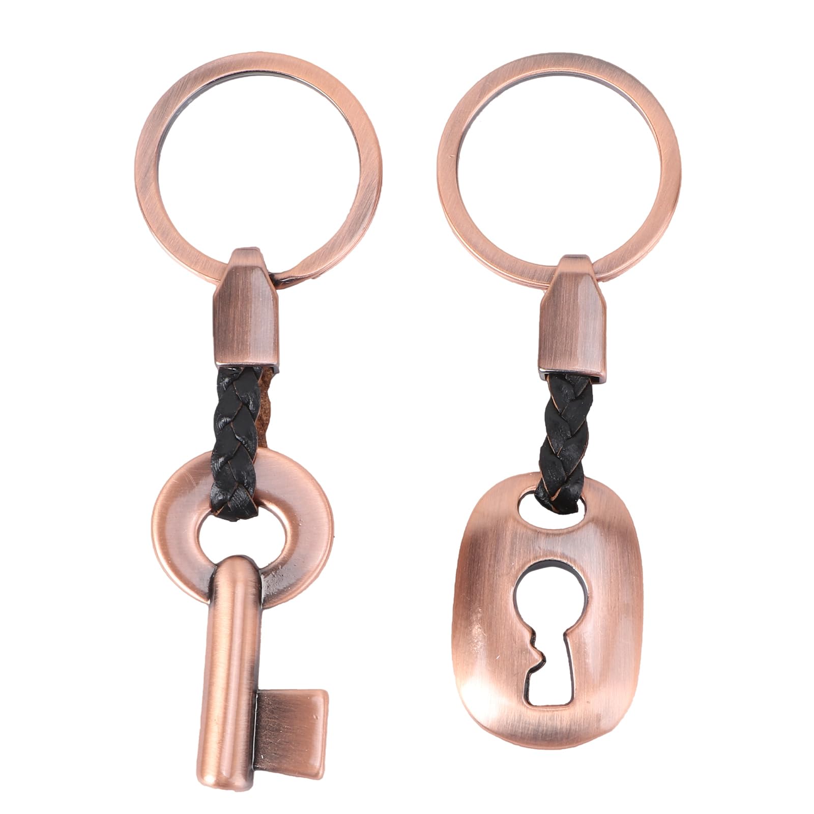 Winomo Keyring 2pcs Anniversary Bronze Anniversary Rote bronze 8th Wedding Anniversary Wedding Anniversary 9th Gift
