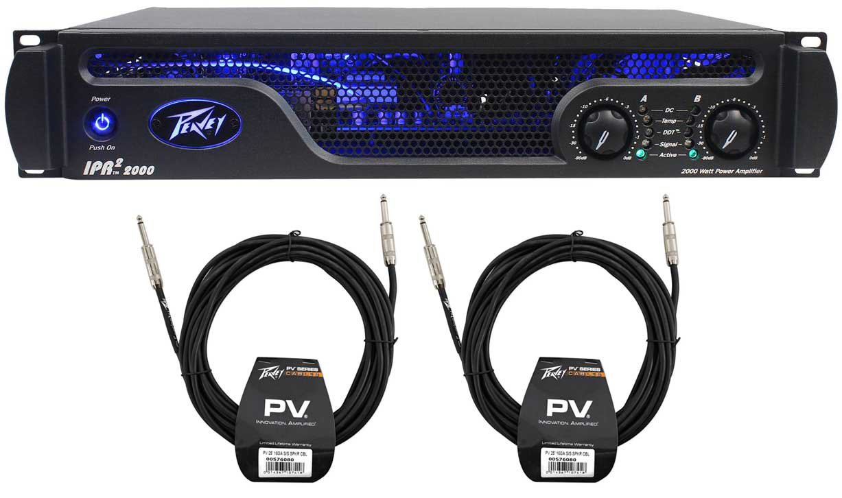 Amazon.com: Peavey IPR2 2000 Lightweight Power Amplifier 1,800 Watt Amp+(2)  Cables: Musical Instruments