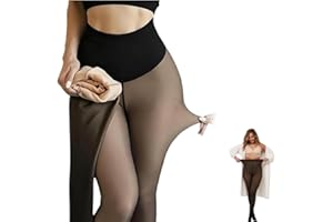 New Compression Band Leggings, One-Seam Magic Fleece Lined Leggings for Women, Stay Warm, Suitable for Winter