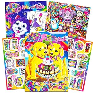Image of Lisa Frank Coloring Book and Stickers Super Set (3 Books with Over 30 Lisa Frank Stickers)