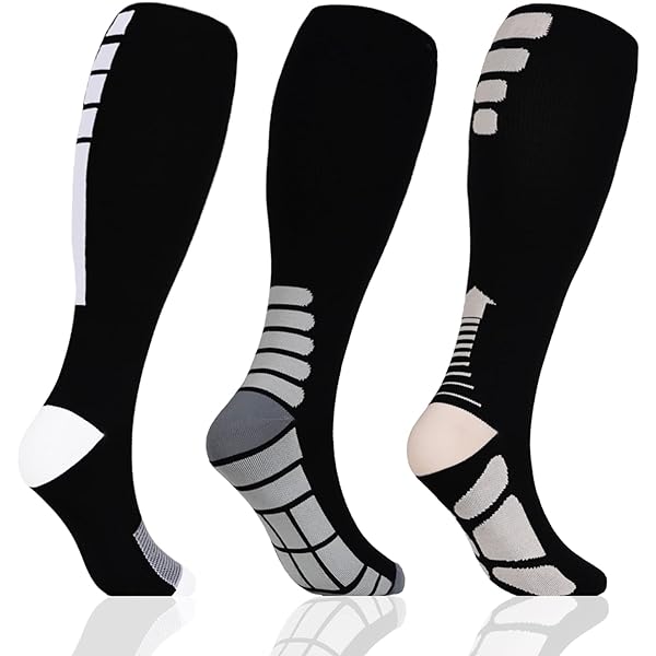 Cheeroyal 2-Pack Plus Size Compression Socks - 20-30 MmHg Wide Calf For Men & Women, Circulation Support