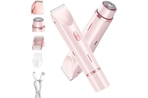 ZFBFSDS Glow Aura Womens Shaver,2025 Upgrade Dual Head Shaver Women,Ezme Razor, 2 in 1 Wet & Dry Waterproof Electric Bikini Trimmer for Women,Pink2