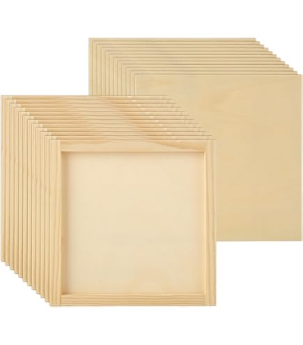 Amazon.com: LEXININ 12 Pack 6 x 6 x 1/2 Inch Square Wooden