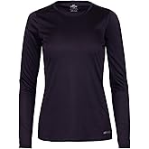 Hot Chillys Women's Peach Skins Solid Crewneck Lightweight Relaxed Fit Base Layer | Moisture-Wicking Long Sleeve Thermal Top