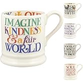 Emma Bridgewater Large Mug 1/2 Pint, Ceramic Coffee Mug Large - Stoneware Mug, Cappuccino, Latte, Coffee, Tea Cup - Beautiful Mugs, Birthday Gift - Coffee Mug Rainbow Font Kindness