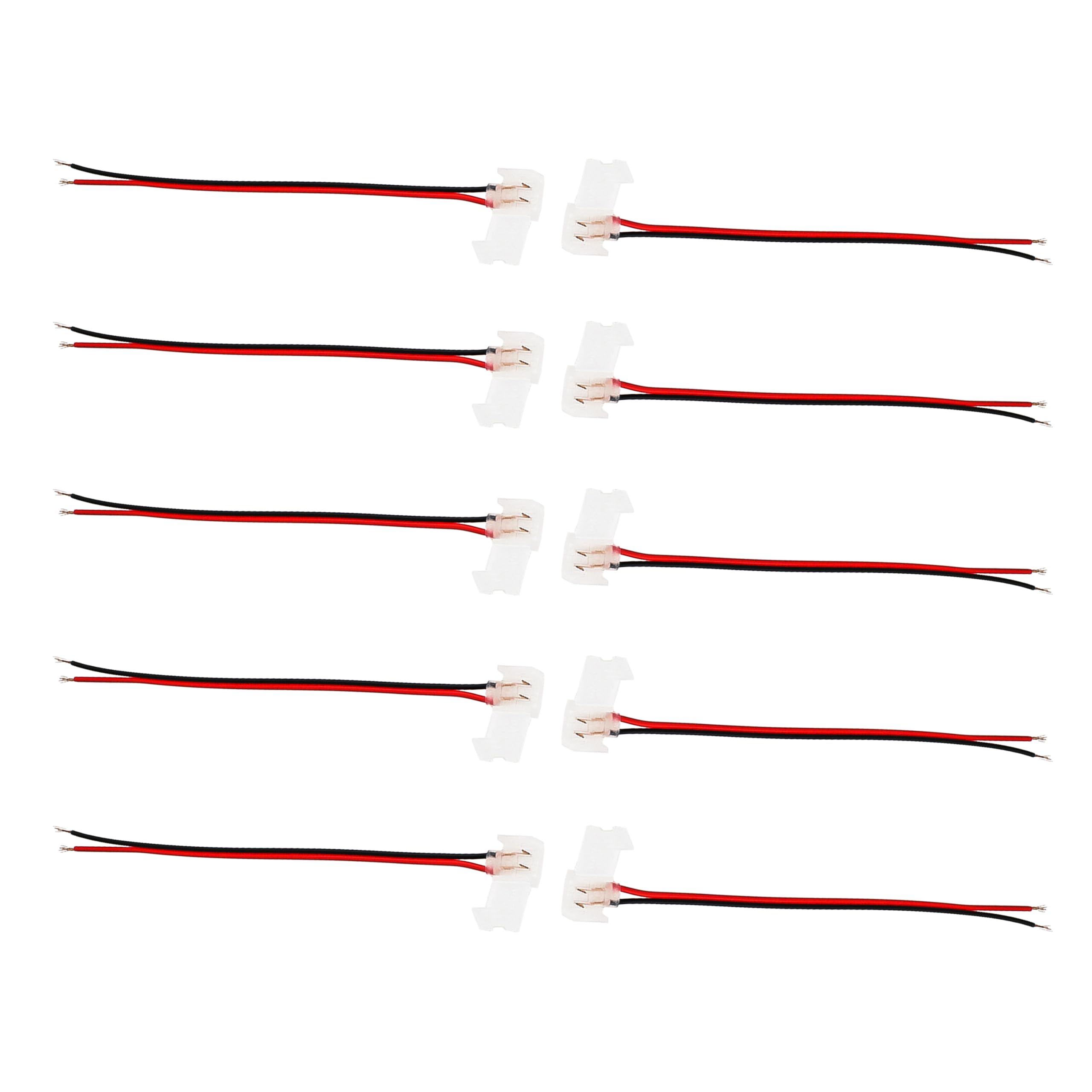Photo 1 of 10Pcs 12V Solderless LED Neon Flex Connector Kit, Waterproof Quick-Install Clips for 6x12mm Rope Light, Secure Connection Adapters, DIY Indoor Outdoor Lighting Accessories