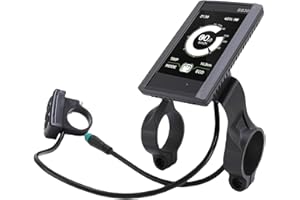 XUXHOU Electric LCD Display Meter, S830 LCD Display Control Panel with 5 Core Water Proof Cable for Electric Bike Scooter