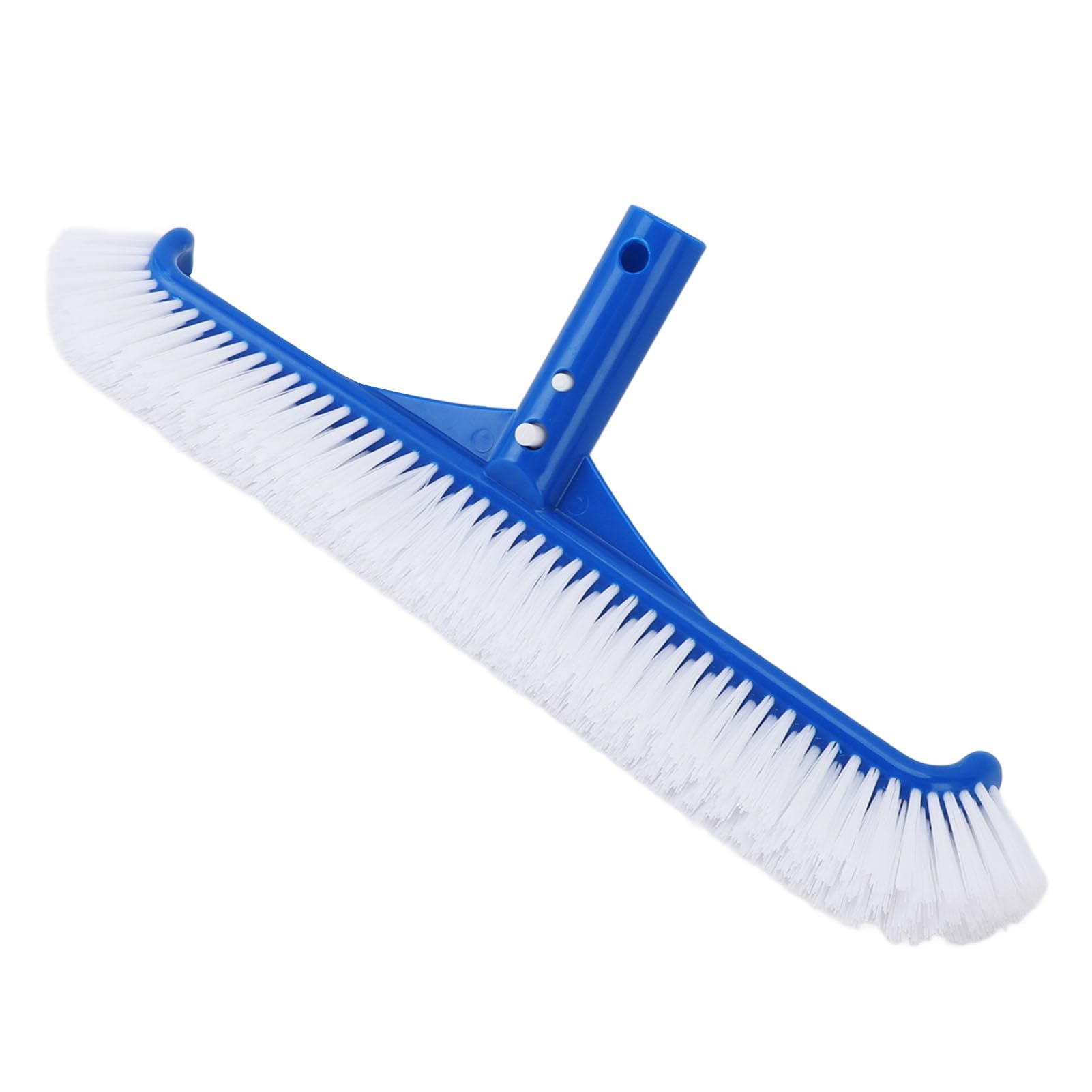 Pool Brush Head for Pool Walls, Pool Brush with 17in Wide Nylon Bristles, Compatible with 1‑1/4in Standard Pool Poles, Suitable for Concrete & Gunite Pools