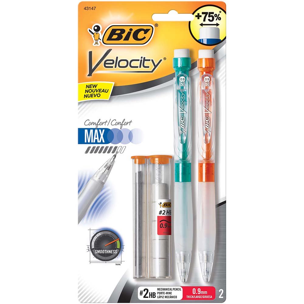 BIC VELOCITY PNC MAX .9MM 2PK Karewell Karewell