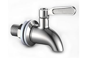 Ceaeso Beverage Spigot Beverage Dispenser Spigot Replacement Glass jar and Beverage Dispenser Stainless Steel Spigot, Stainless Steel Faucet for Lead-Free Water Dispenser, fits 5/8 inch Opening.
