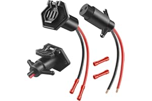 MOESTOONT Trolling Motor Plug, Waterproof 12V-24V Quick Connect Boat Plug, 8 Gauge 2-Wire Trolling Motor Connector and Receptacle for Minn Kota Boat, Trolling Motors Marine for Electric Boat