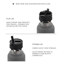 JoyJolt Triple Insulated Water Bottle with Straw