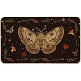 Artoid Mode Poppy Moth Mushroom Moon Spring Doormat, Home Summer Decor Low-Profile Switch Rug Door Mat Floor Mat for Indoor Outdoor 17x29 Inch