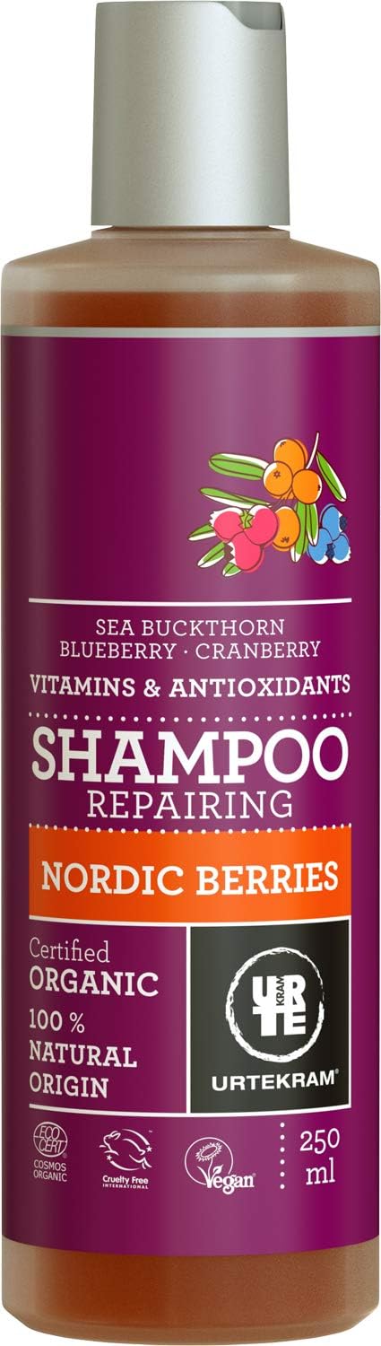 URTEKRAM Organic Nordic Berries Shampoo (Normal Hair) 250ml (PACK OF 1), 250 ml (Pack of 1)