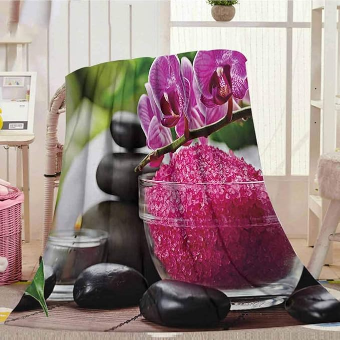 Amazon.com: Weighted Blanket Kids 50" x 60", Spa Cozy Blanket Black Zen