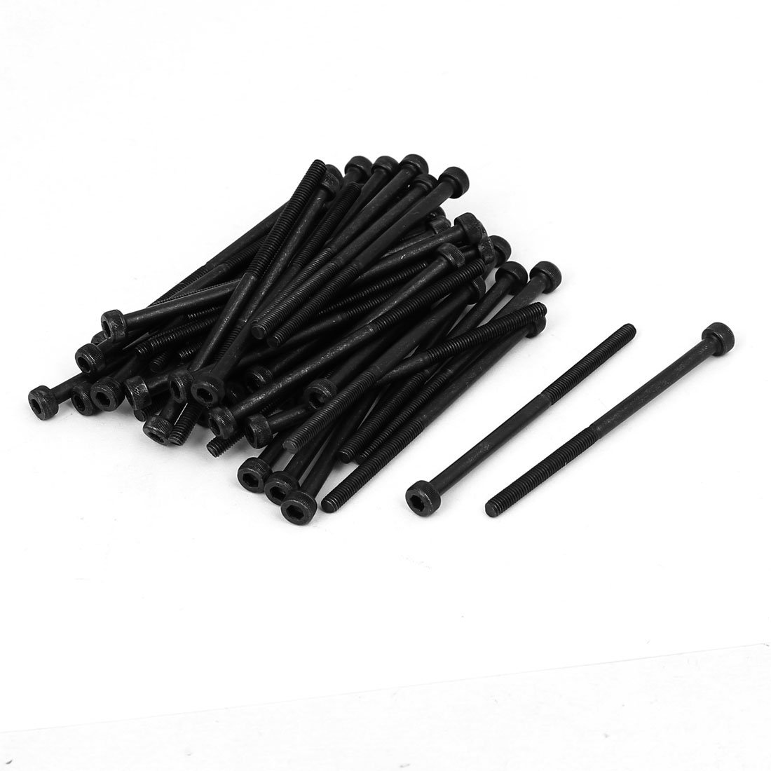 Photo 1 of uxcell® M3 x 55mm Alloy Steel 12.9 Grade Bolt Hex Socket Head Cap Screw Black 50pcs
