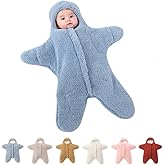Baby Starfish Onesie, Cute Thick Fleece Wearable Soft Newborn Baby Infant Warm Swaddle Wrap Sleeping Sack