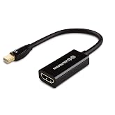 Cable Matters 4K Mini DisplayPort to HDMI Adapter, Mini DP to HDMI, Black | Thunderbolt 2 and Thunderbolt Ports Compatible