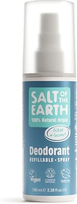 Salt of the Earth Refillable Natural Deodorant Spray Ocean Coconut 100ml Vegan