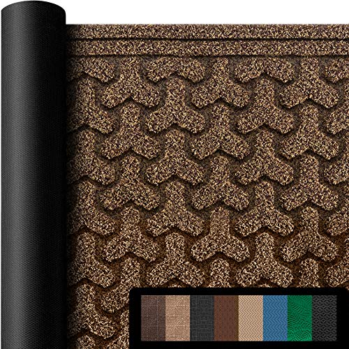 Amagabeli Large Outdoor Door Mats Rubber Shoes Scraper 36" x 24" for