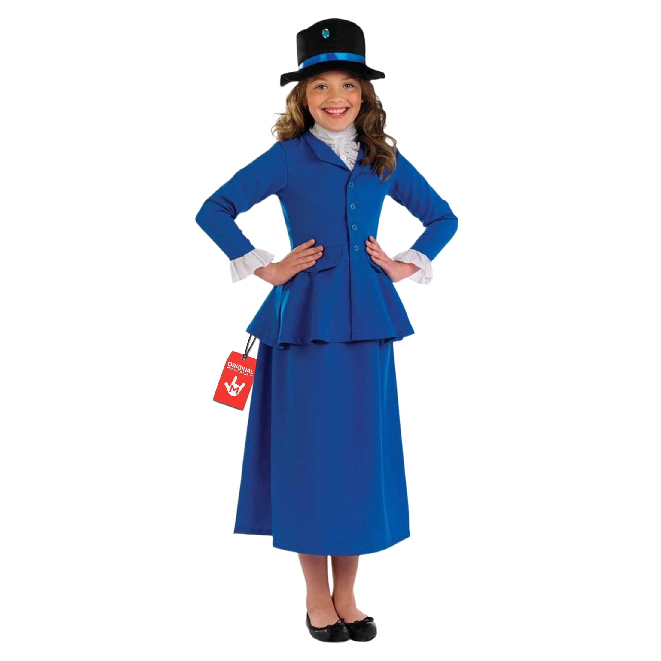 Fun Shack Victorian Nanny Costume for Girls, Victorian Costume Girl, World Book Day Costumes for Girls, Small