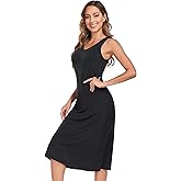 MANCYFIT Full Slip for Women Under Dress Slips Wide Straps Slip Dress Tank Top Underdress