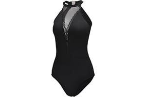 Dance Elite - Grand - Crew Neck Dance Leotard with mesh and lace. Leotards for Women Ballet and Dance