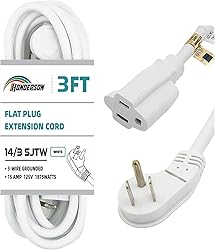 HONDERSON Flat Plug Indoor Extension Cord, UL