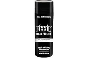 FIXXIE, FIXXIE FIXXIE Hair Fibers for Thinning Hair WHITE 27.5g Bottle, Hair Fibre Concealer for Hair Loss for Men and Women, Naturally Thicker Looking Hair with Keratin Hair Fibres