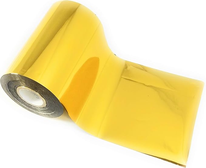 Gold Bright Metallic Toner Reactive Craft Foil Large 4" x 500' Roll Office Products