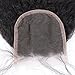 Meodi Hair Brazilian Human Hair Italian Coarse Yaki Lace Closure Kinky Straight Bleached Knots with Baby Hair Natural Color Can be Dyed (8inch free part)
