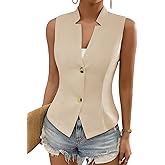 Mina Self Women's 2026 Spring Sleeveless Sweater Vest Top - Knit Stretchy Lightweight Fashion Casual Office Slim Fully Lined