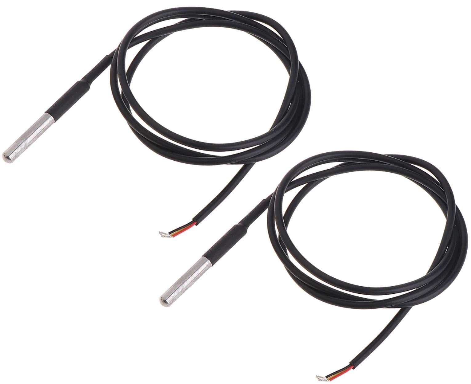 2pcs DS18B20 Waterproof Digital Temperature Sensor Probe NTC Thermistor Thermal