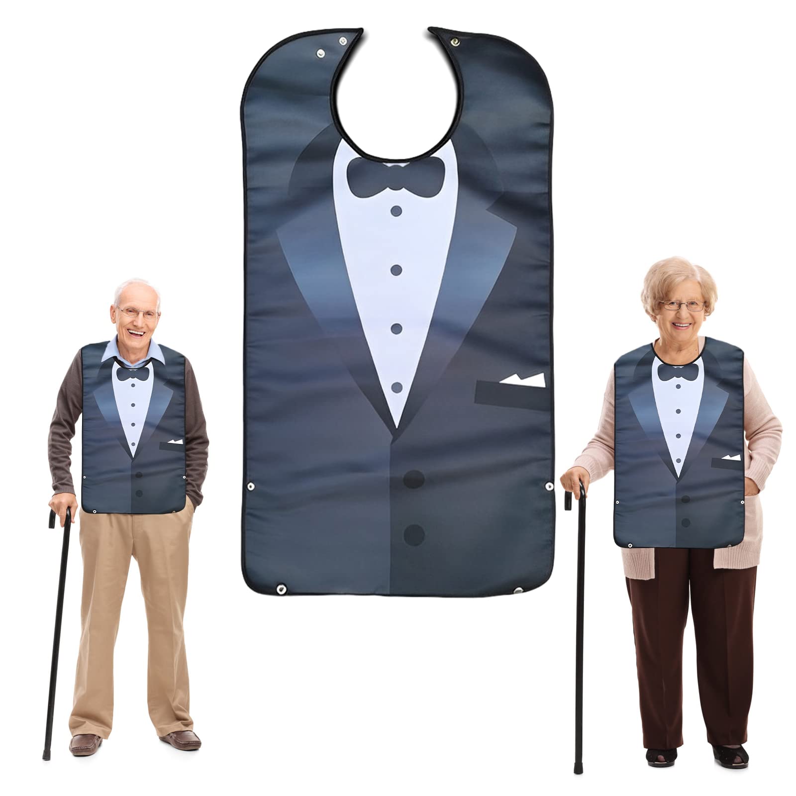 Vokmon Adult Bibs for Men and Women Adult Bibs for Elderly Adult Bib with Crumb Catcher Bib Adult Dribble Bibs Adult Bibs for Women Funny Adult Bib Funny Novelty Elderly Bib Crumb Catcher (Men)